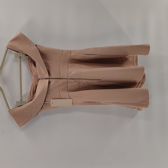 Keepsake pale pink Apollo style mini dress drop shoulder size medium peek a boo - Picture 7 of 7